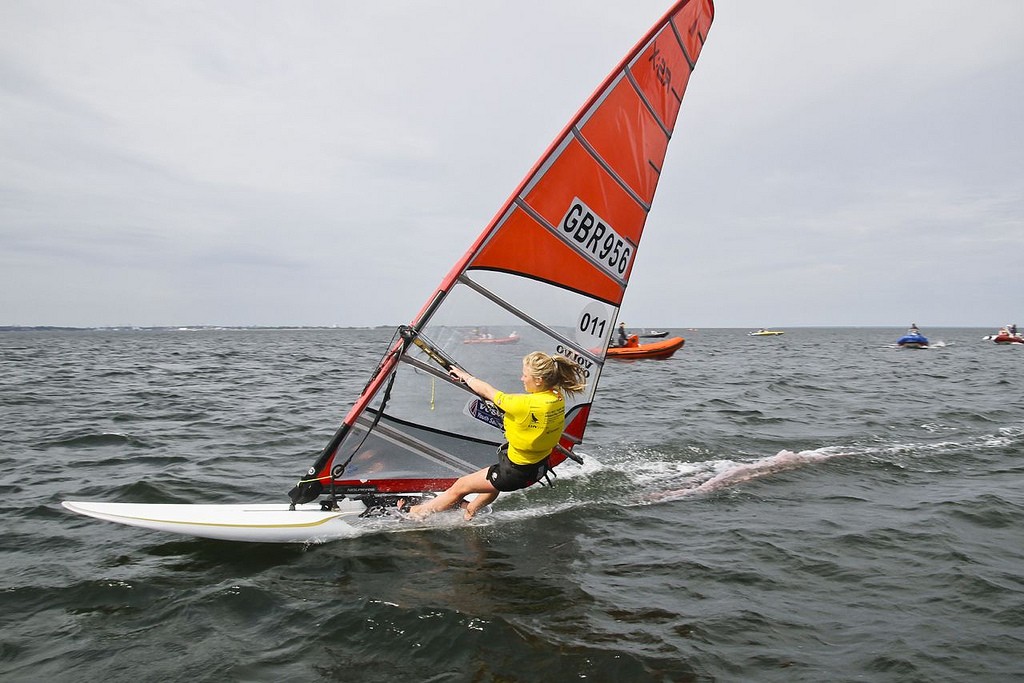 Saskia Sills RSX action  - RS:X Open Youth European Windsurfing Championships © Liis Harmson http://www.rsxclass.com/